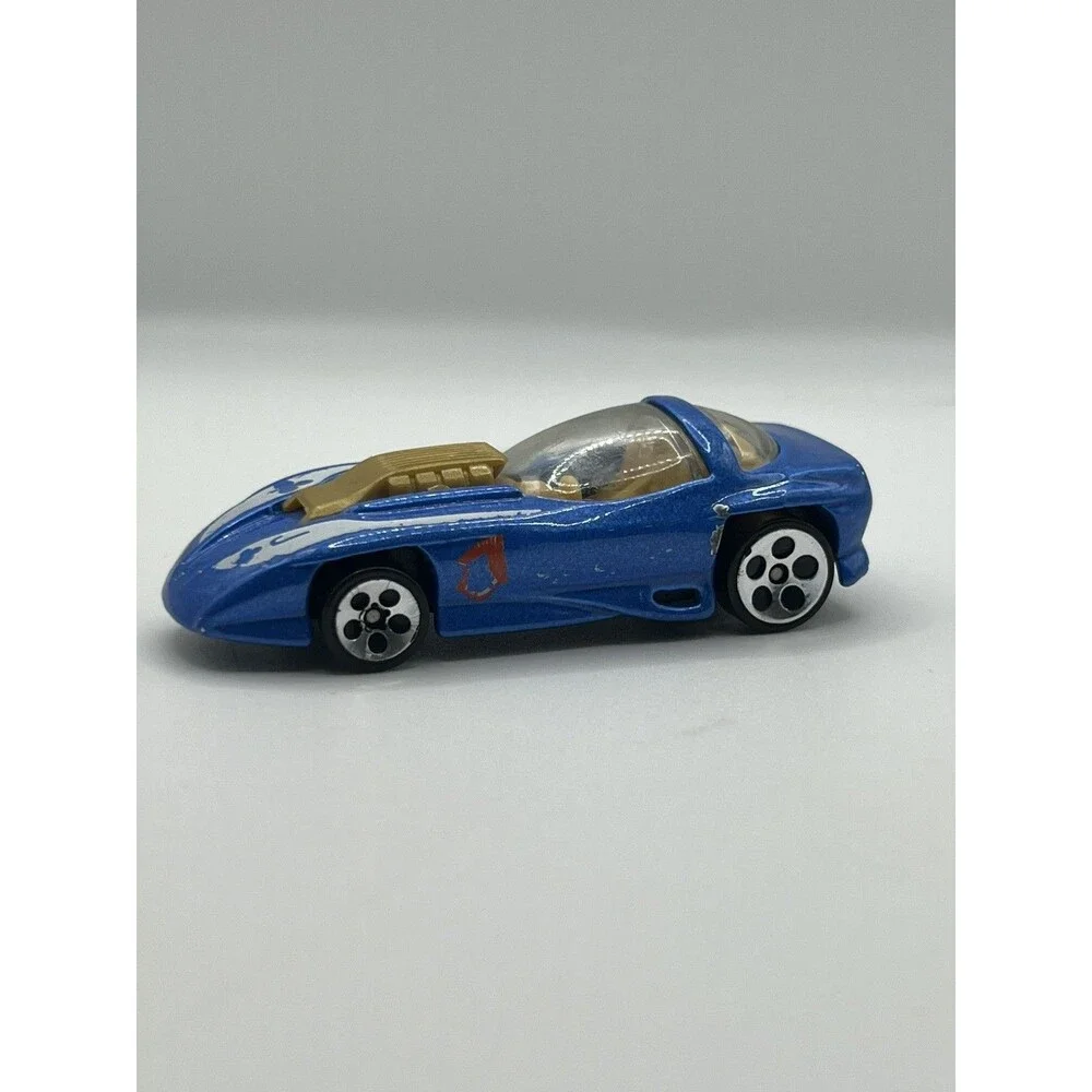 Hot Wheels Silhoutte II Blue 5Dot Wheels 1997 Dealer's Choice 1/4 #565 Loose!